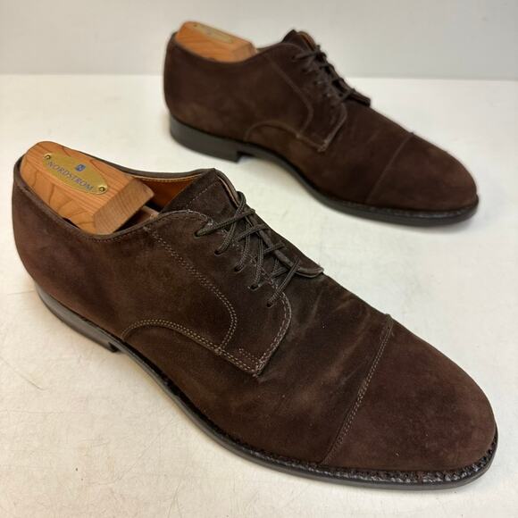 FULLY RESOLED Alden x Brooks Brothers 2293 Brown Suede Cap Toe Derby MiUSA 8.5 D main image 5